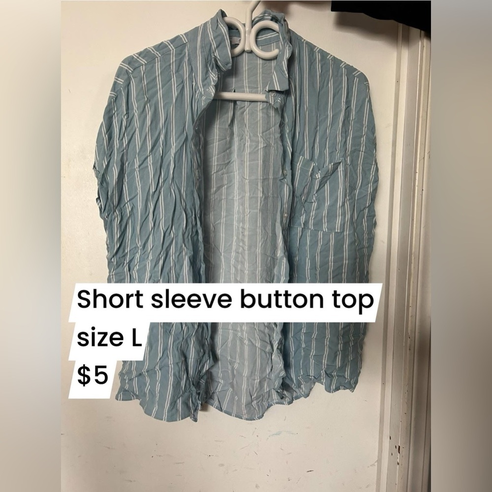 Women short sleeve button down